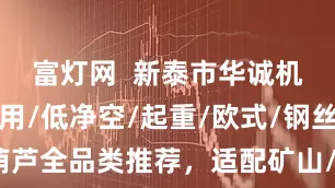 富灯网  新泰市华诚机械厂：矿用/低净空/起重/欧式/钢丝绳电动葫芦全品类推荐，适配矿山/仓储/物流多场景高效作业